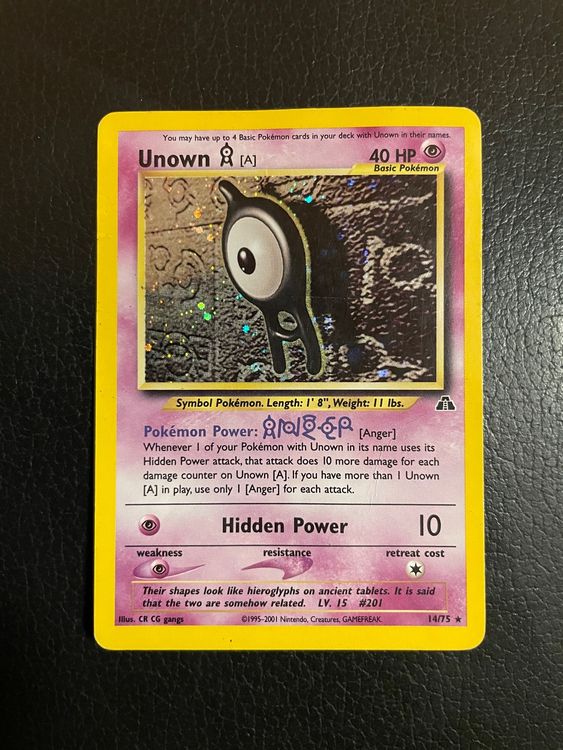Neo Discovery Unown A holo 14/75 Ab 1 | Kaufen auf Ricardo