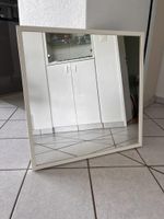 Miroir carré 70x70 cm cadre blan, parfait état - comme neuf!
