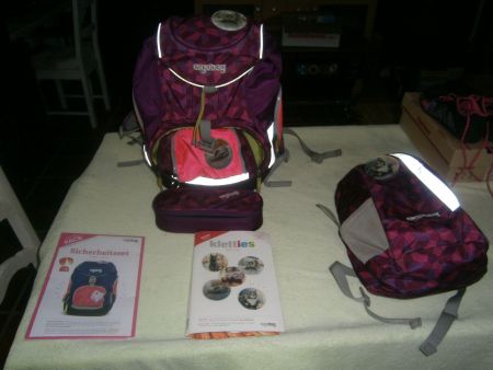 Schule Komplet Set, Turn Sack, Regenschutz, etc.