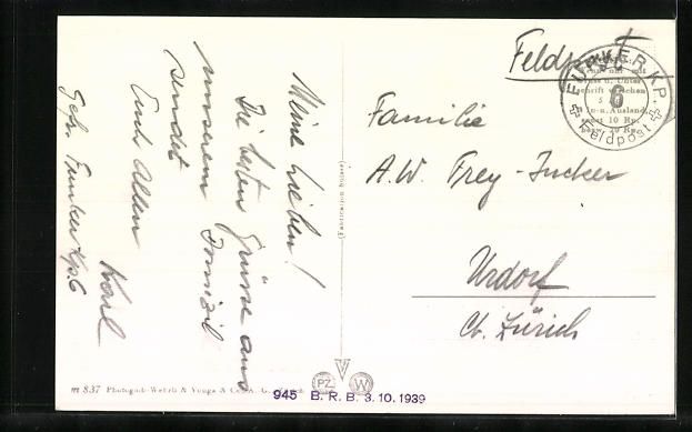 Cartoline postali: AK Langnau i. E., Ortsansicht mit Kirche – Usato da Berlin venduto da bartko-reher 1