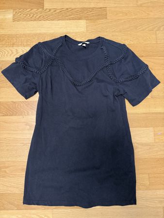 T-Shirt Kleid Schwarz mit Applikationen Grösse M H&M