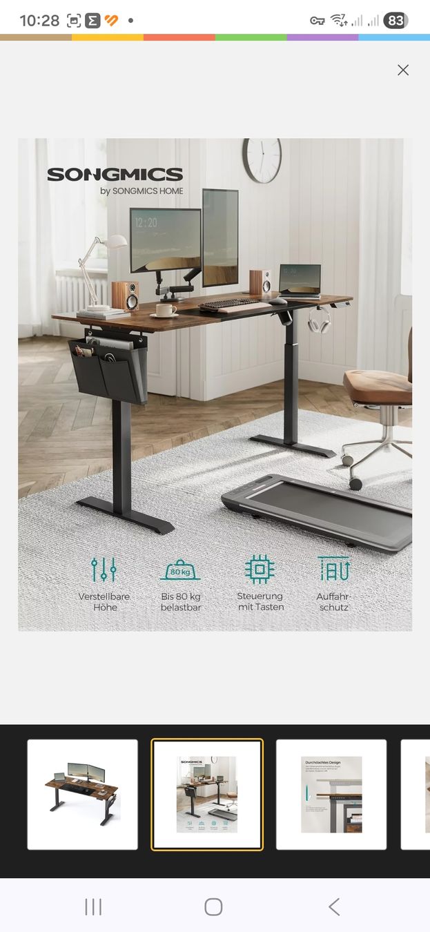 Scrivanie: Electric Standing Desk Rustic Wood Finish - Sit/Stand – Usato da Lenzburg venduto da Istvanl85 1
