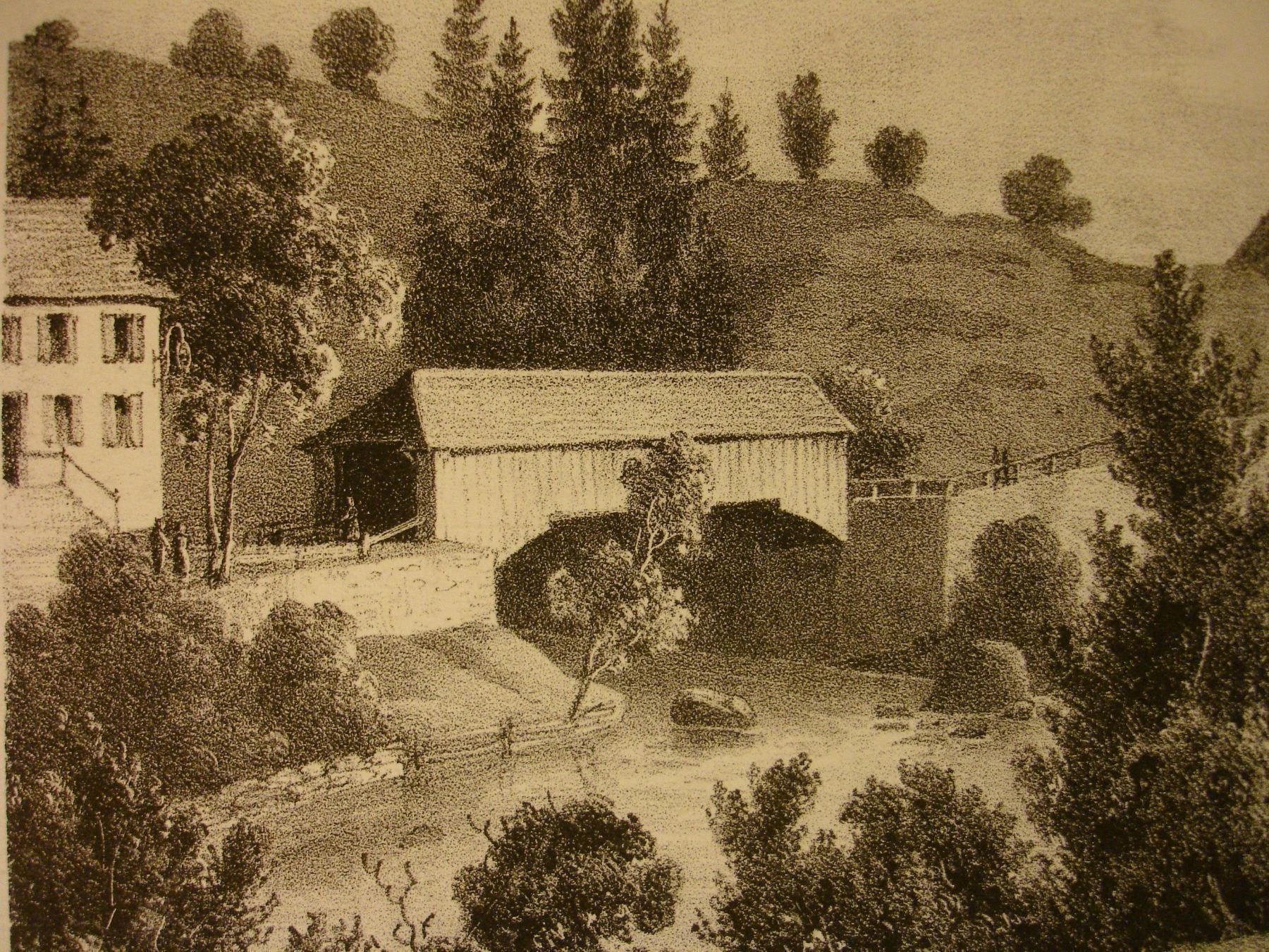 Grafica & Litografie: SCHINDELLEGI, LITHOGRAPHIE 1836/45 – Usato da Grüningen venduto da Kartensammler 2