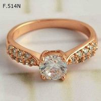 Ring Roségold mit Zirkonia Steinen Größe 53, 54  neu