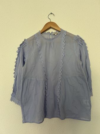 Cyrillus Paris chemisier bleu clair coton, taille 40 (M)