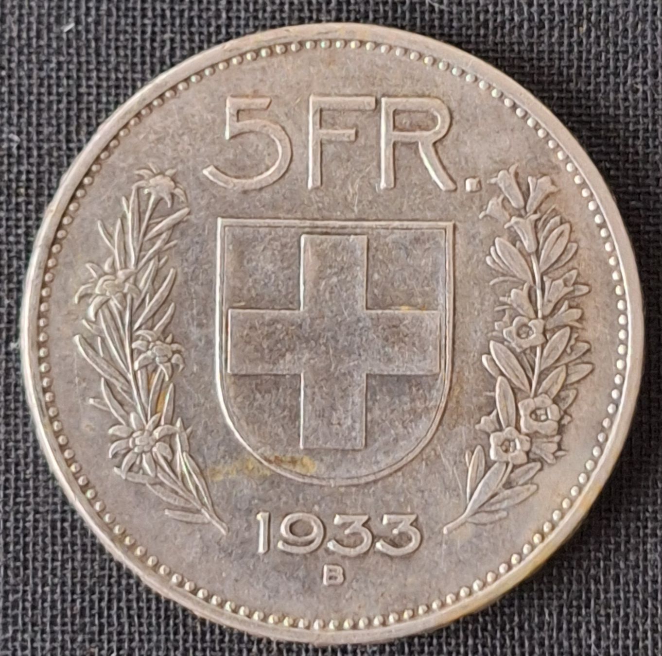 Tutti le monete: Schweizer 5 Franken Münze Silber 1933 – Usato da Wädenswil venduto da SWISSWW