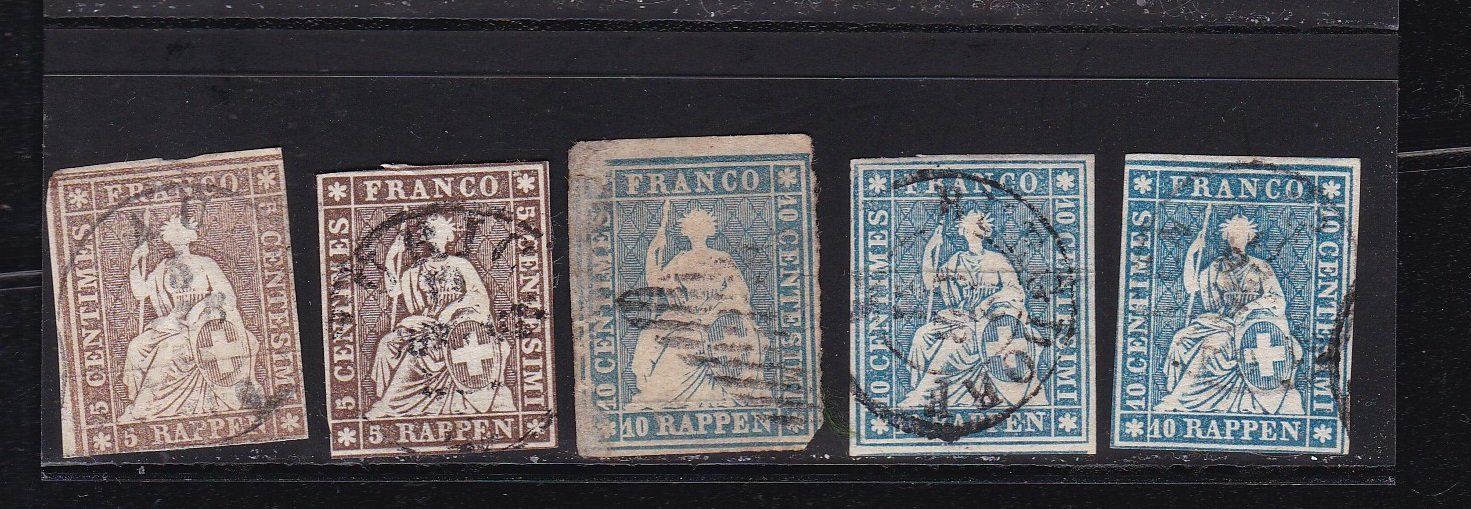 Tutti i francobolli: CH Briefmarken Lot "5 x Strubel" – Usato da Münchwilen AG venduto da Nesar
