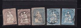 CH Briefmarken Lot "5 x Strubel"