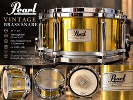 Pearl Free Floating Snare 14x6.5 Zoll Messing Vintage