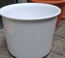 IKEA SOJABÖNA keramik Übertopt weiss H 26cm B 32cm gebraucht