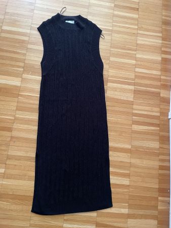 elegantes, schwarzes Strick Kleid - EUR XS - h&m