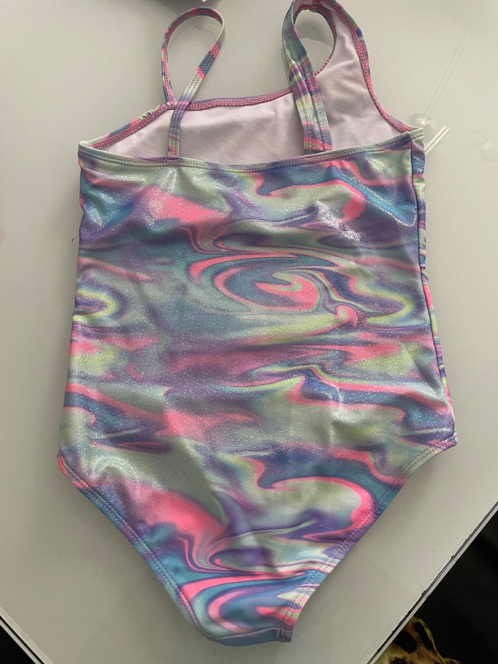 Badekleider & Bikinis: Mädchen-Badkleid 128 ,bunt -glitzer – Gebraucht aus Pfeffingen von Purzzeli 1