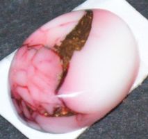 Cabochon L-5753 – Kingman Red Dahlia Türkis 8x10x4mm