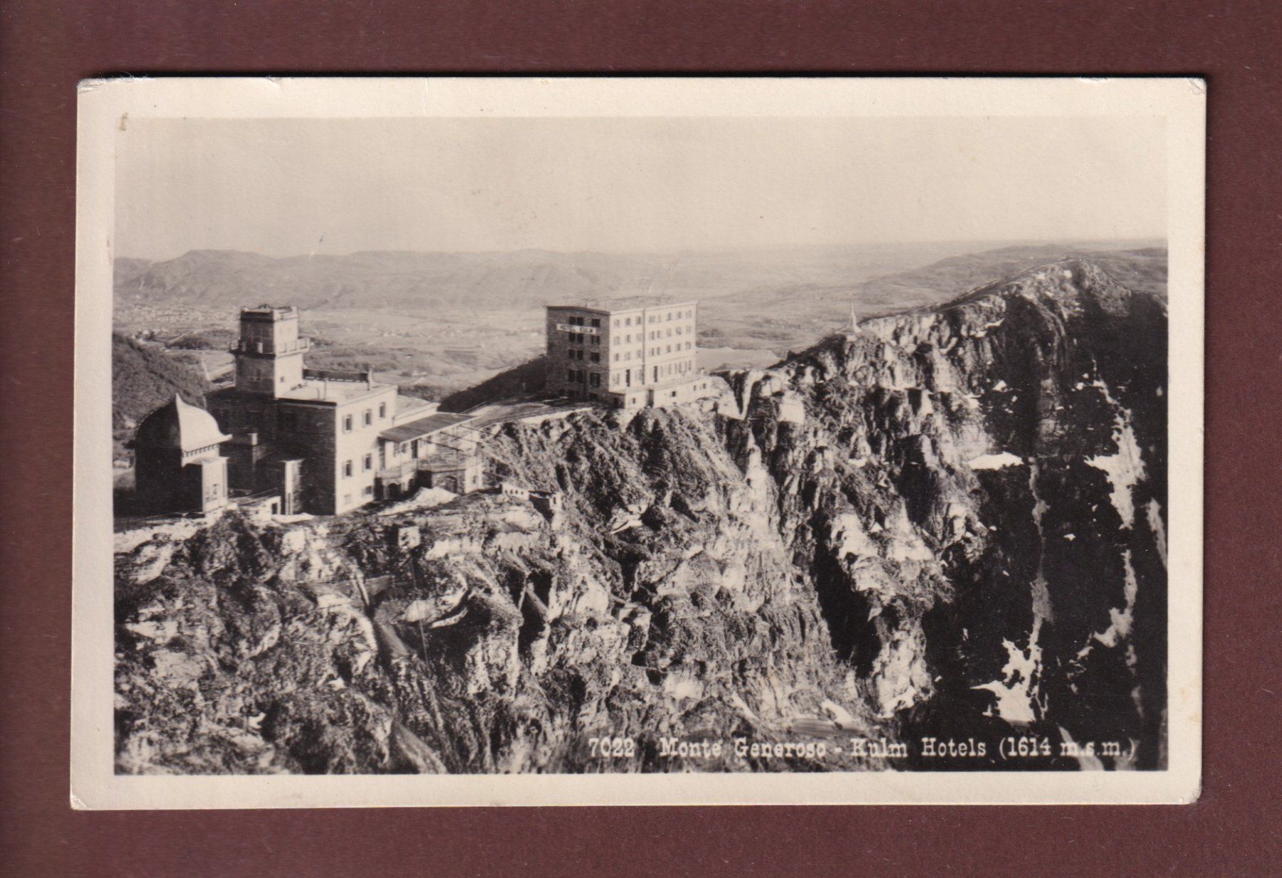 Cartoline postali: MONTE GENEROSO - Kulm Hotels - 1930 – Usato da Pully venduto da nicecards