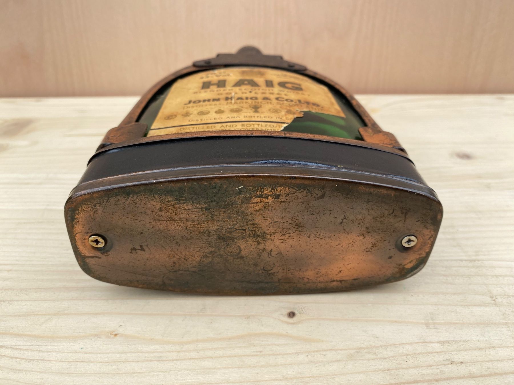 Altro: antiker John Haig & Co. Whisky Flachmann – Usato da Feldbach venduto da Olive1 8