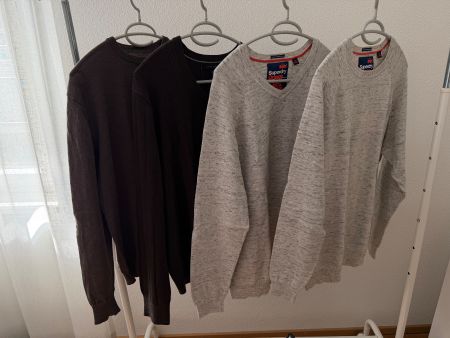 4 Pullover 2x Superdry, 1x Banana Republic, 1x Merino Wolle