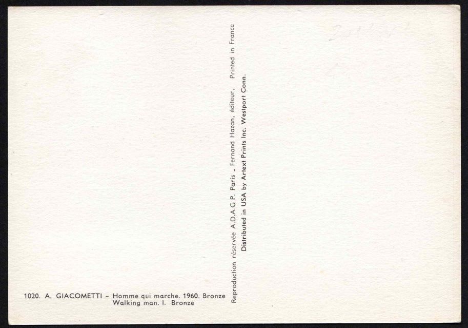 Tous les timbres: Maximumkarte Alberto Giacometti – Neuf (Voir description) à Dottikon par haeusibuh5 1