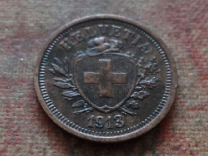 Alle Münzen: 1 Rp. 1913  (F) – Gebraucht aus Romanel-sur-Lausanne von Swift13