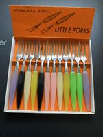 Little Forks 12 Stk. Edelstahl bunt Vintage