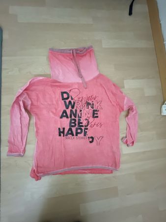 Soccx Shirt langarm oversize Gr 44 in rosa