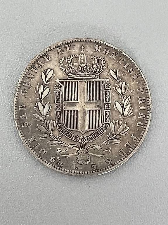 Tutti le monete: Sardinien 5 Lire 1844 Silber – Usato da Langwiesen venduto da antik_numis