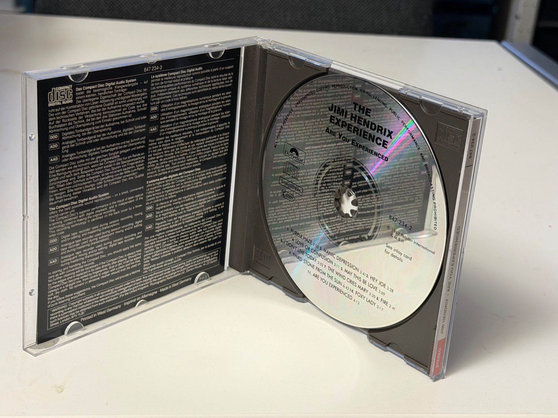 CD: The Jimi Hendrix Experience - Are You Experienced - HB21C – Usato da Küsnacht ZH venduto da Jazztilldawn 2