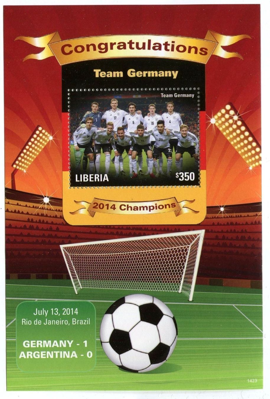 Tous les timbres: Block "Fussball". Liberia – Neuf avec emballage d'origine à Basel par Butsch5