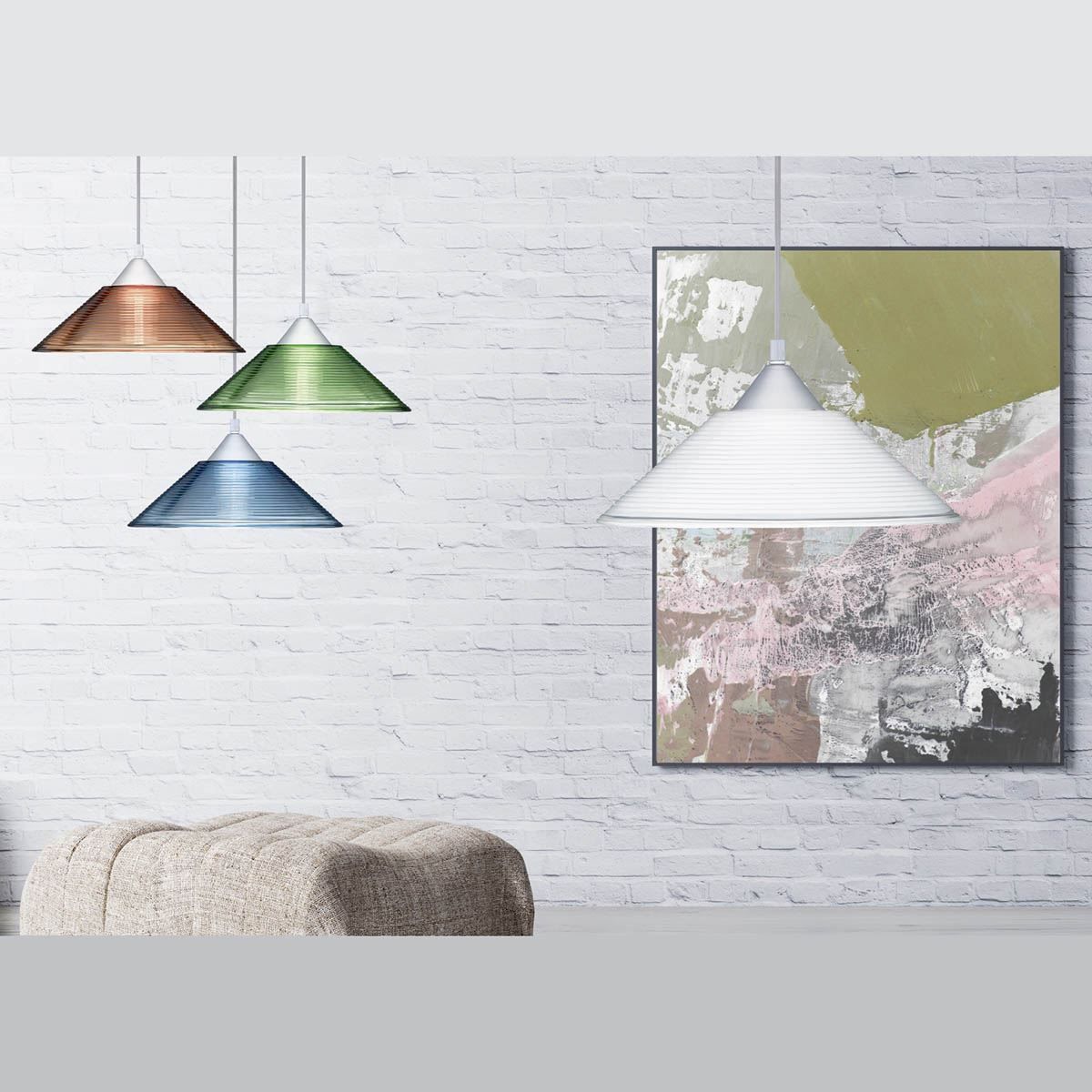 Kronleuchter & Deckenlampen: Pendelleuchte, Weiss, 30 cm Ø, IP20 – Neu (gemäss Beschreibung) aus Kreuzlingen von Smart-Light 1