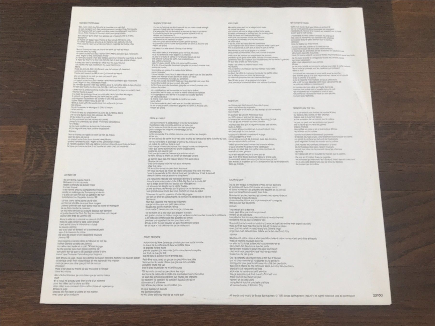 Dischi in vinile: BRUCE SPRINGSTEEN - Nebraska – Usato da Buchs AG venduto da Archie 4