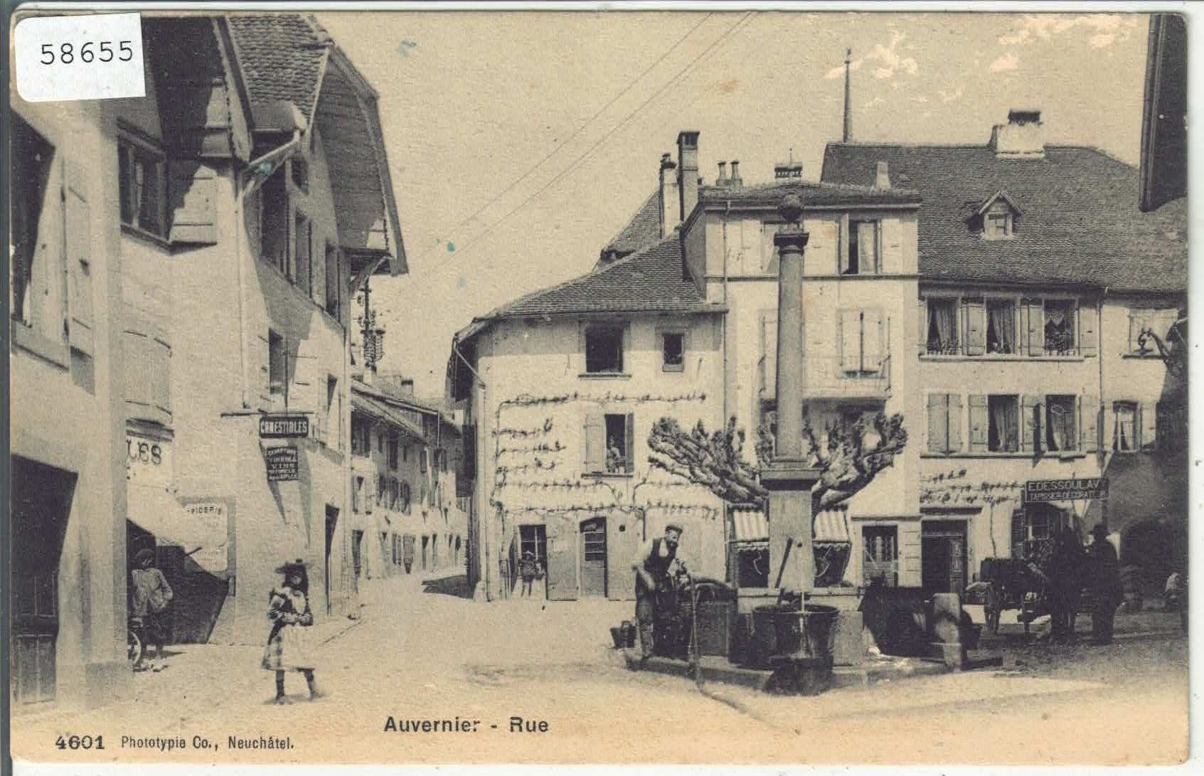 Cartoline postali: Auvernier - Rue - animee – Usato da Ettingen venduto da Kartenplanet