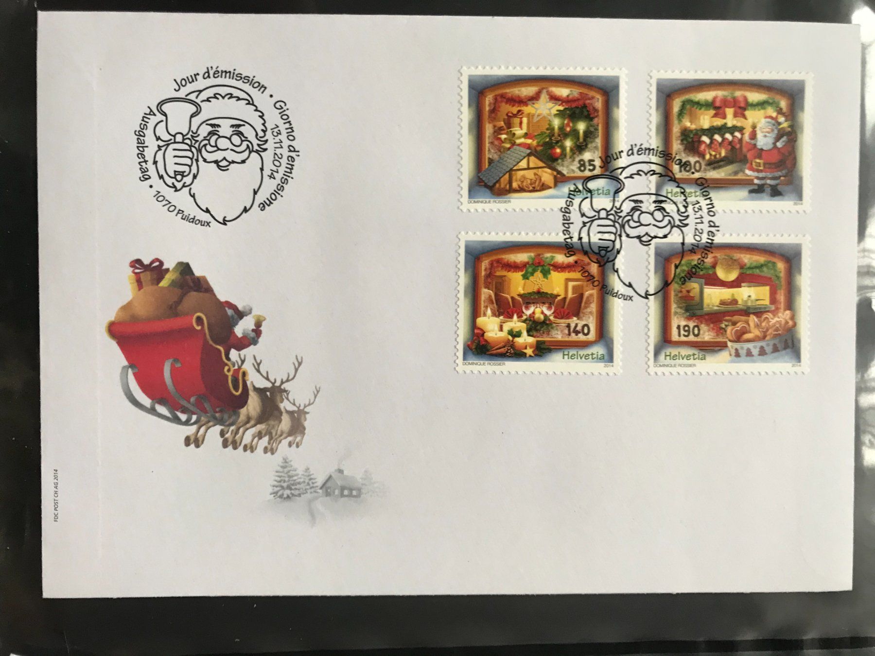 Alle Briefmarken: Schweiz 2014 Ersttagsbrief Satz Weihnachten – Neu (gemäss Beschreibung) aus Liestal von schnueps