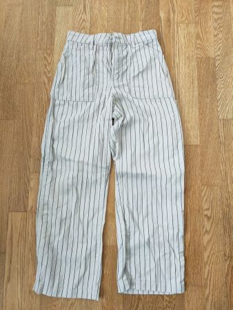 Damen Stoffhose gestreift beige schwarz Gr.36