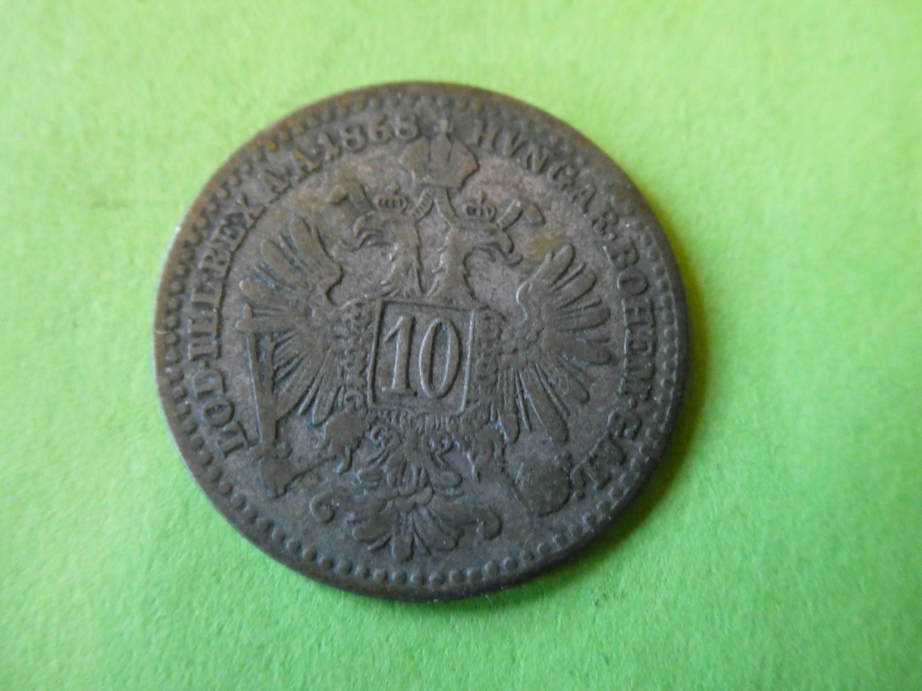 Tutti le monete: Oesterreich 1868, 10 Kreuzer  - Silber – Usato da Hinterforst venduto da Rohusri 1