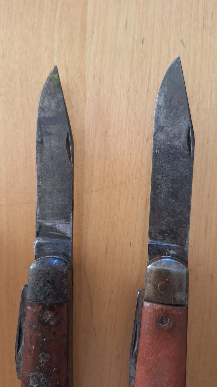 Schweizer Armee Coltelli tascabile: 6 alte Militärsackmesser – Usato da Bönigen venduto da saft195619 3