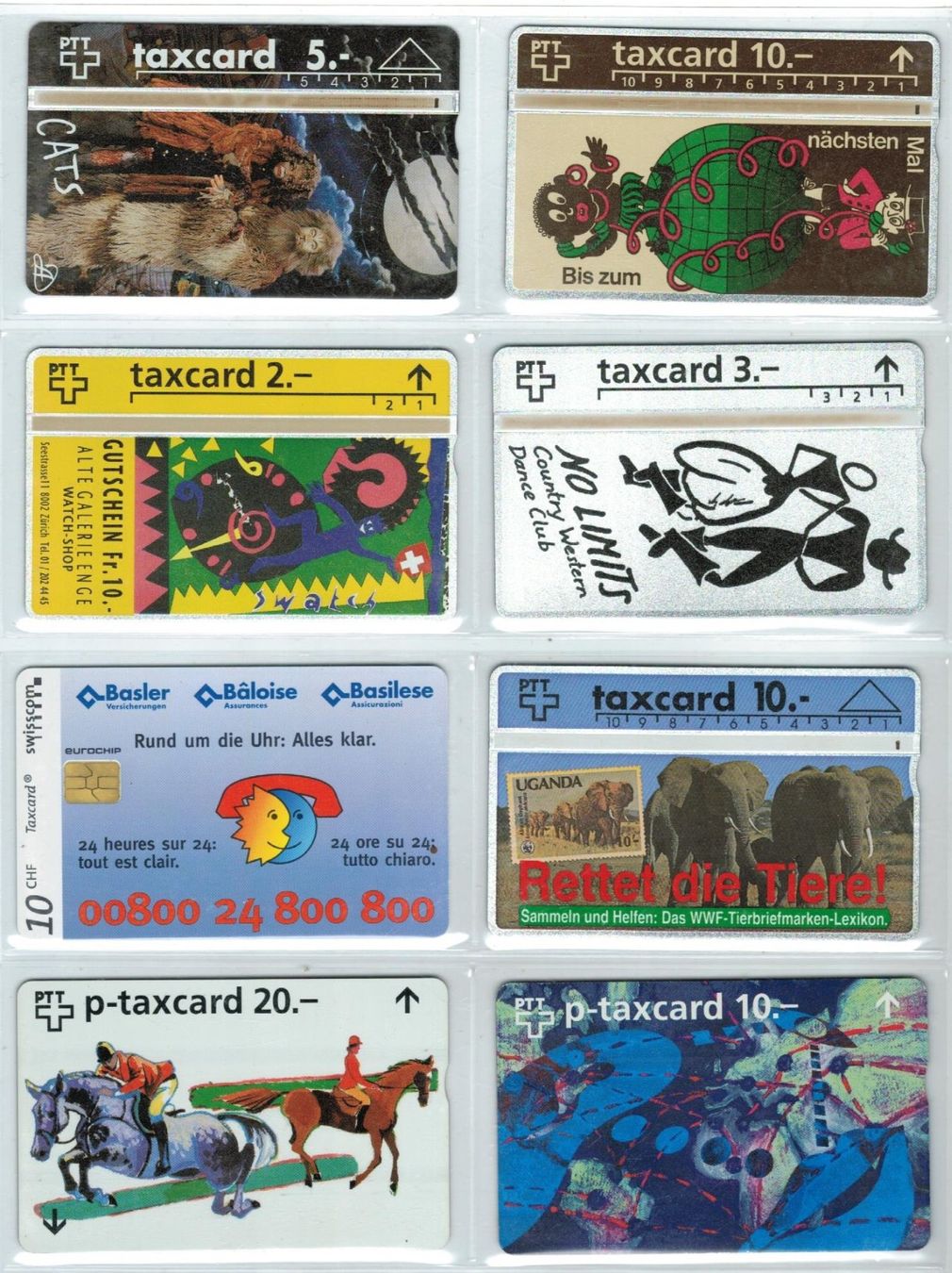 Cartes de téléphone: 8 Taxcards – D'occasion à Zürich par Tolima194