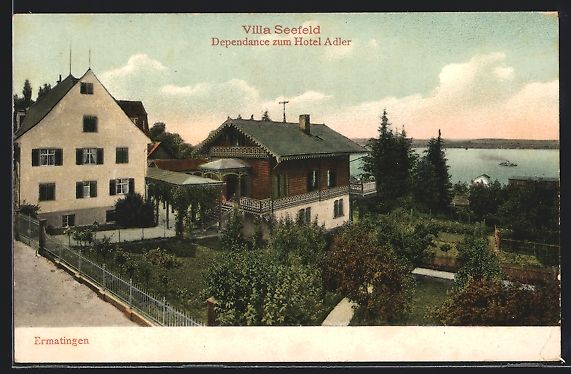 Cartoline postali: Ermatingen, Villa Seefeld, Dependance zu – Usato da Berlin venduto da bartko-reher
