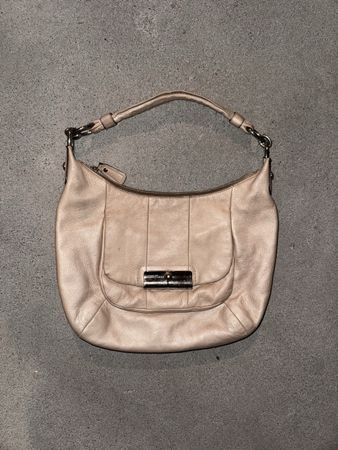 vintage coach bag beige 