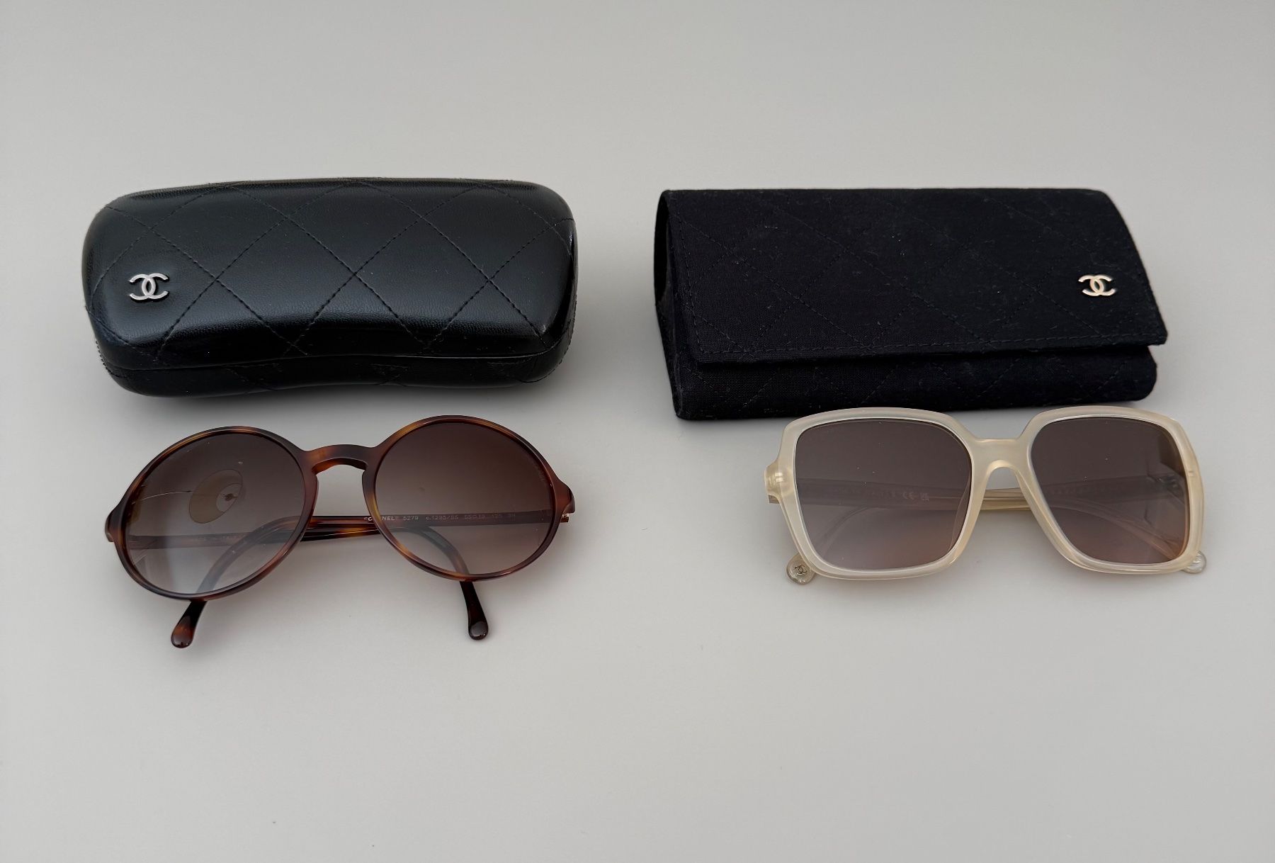 Occhiali & Lenti: Zwei Chanel Sonnenbrillen mit Etui – Usato da Bulle venduto da Adi007