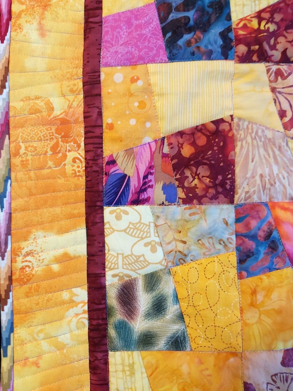 Toutes les décorations: Patchwork Quilt "Lebenskraft" Unikat 97 x 86 cm – Neuf (Voir description) à Wetzikon ZH par Meltingpot29 1