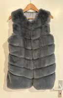 Gilet en fausse fourrure gris TU