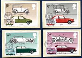 1982 Grossbritannien-Britische Automobile Maximumkarten Satz