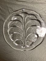 Glassplatte Blattdesign 31 cm neu