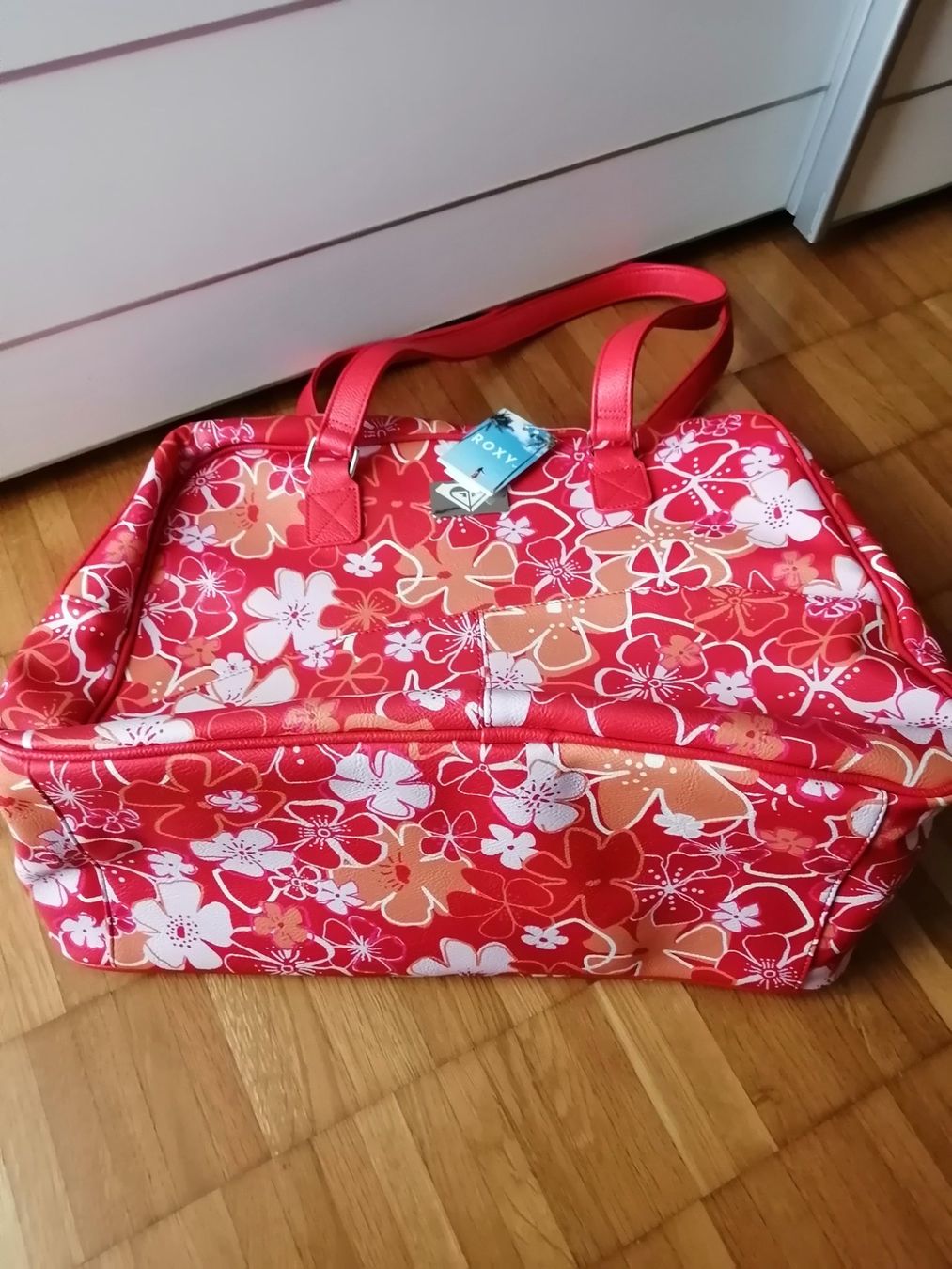 Roxy Borse da donna: ROXY Grosse Tasche Shopper Rot/ orange/ Blumen Damentasche – Usato da Uster venduto da zebralino 3