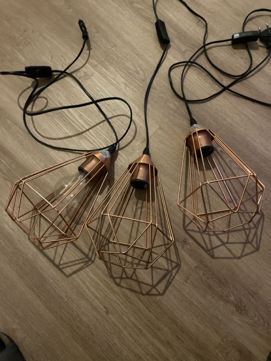 Lampade: 3er Set Kupfer Draht Lampen! – Usato da schaffhausen venduto da mau_7lb9