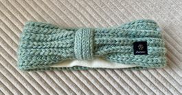 Antonio Stirnband Grün Strick Winter Mütze Fleece NEU