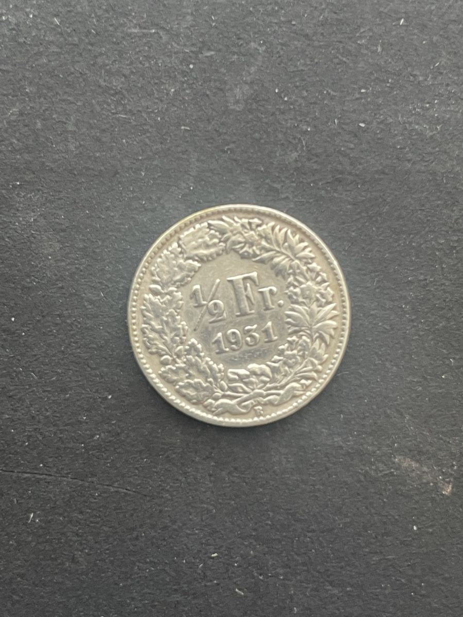 Alle Münzen: -.50 Silber CH Jahr 1931 – Gebraucht aus Meierskappel von Hala03