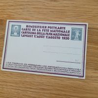 Carte Fête Nationale Bundesfeier 1920
