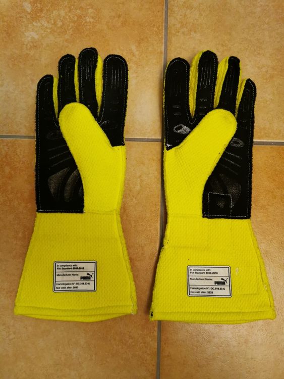 Rennhandschuhe SFI 3.3/5 Zertifiziert – Schwer Entflammbar, Aramidstrick, Rutschfeste Silikonhandfläche