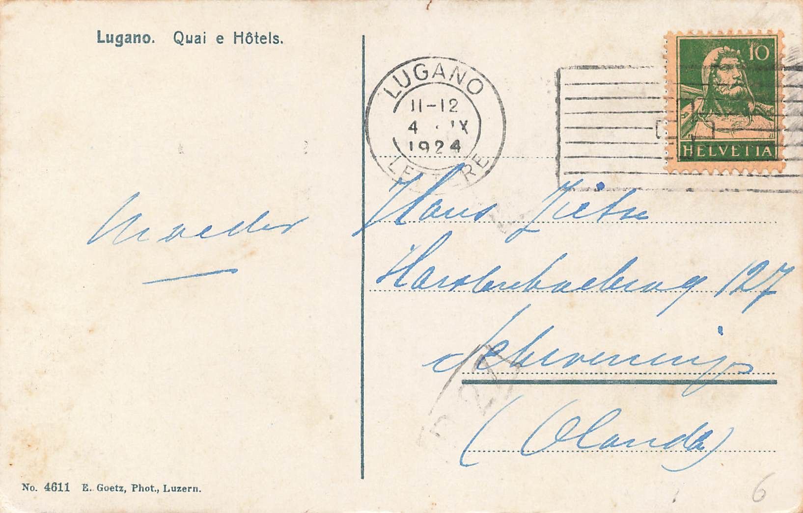 Cartoline postali: Lugano Lavandaie – Usato da Biasca venduto da Blenio71 1