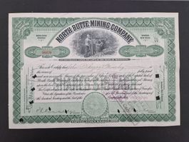 North Butte Mining Company Aktie, seltenes Sammlerstück!